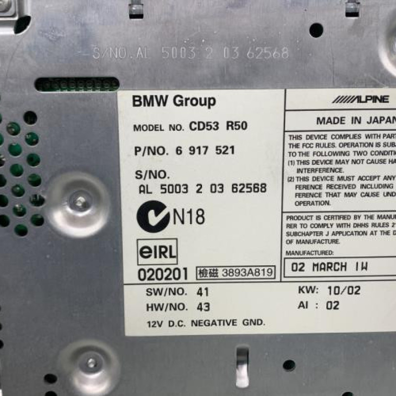 Autoradio d'origine MINI MINI 1 R50/R53 Photo n°8