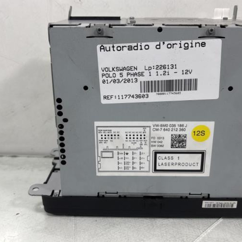 Autoradio d'origine VOLKSWAGEN POLO 5 Photo n°3