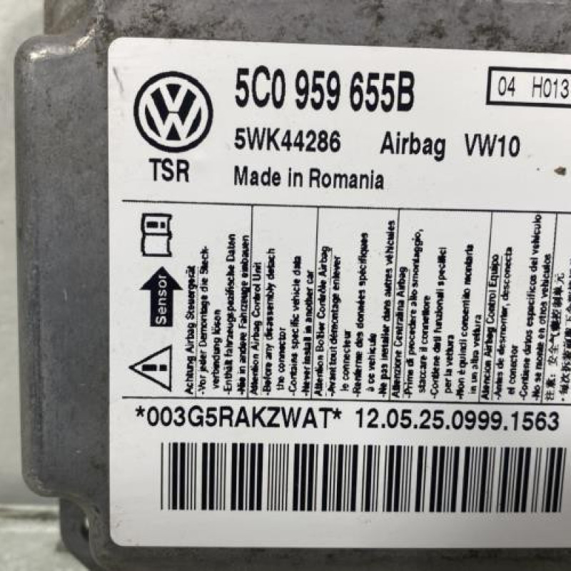 Boitier air bag VOLKSWAGEN GOLF 6 Photo n°4