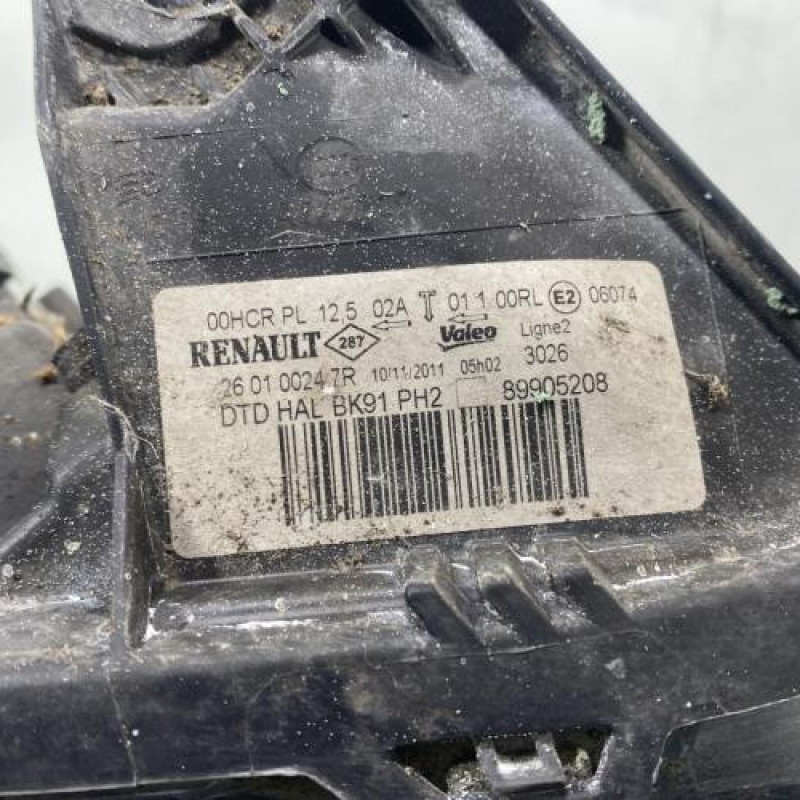 Optique avant principal droit (feux)(phare) RENAULT LAGUNA 3 Photo n°5