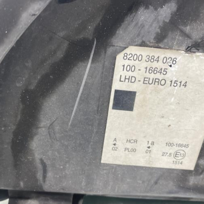 Optique avant principal droit (feux)(phare) RENAULT VEL SATIS Photo n°7