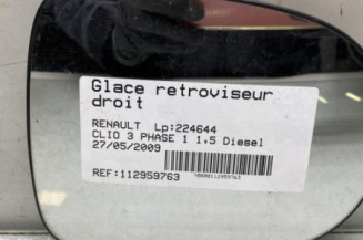 Glace retroviseur droit RENAULT CLIO 3 Photo n°1