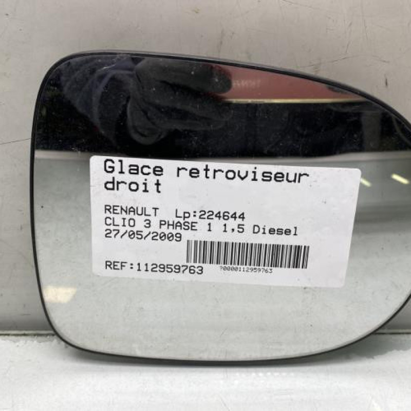 Glace retroviseur droit RENAULT CLIO 3 Photo n°1
