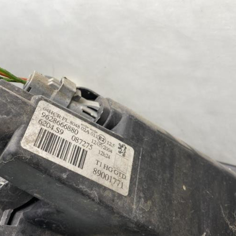 Optique avant principal gauche (feux)(phare) PEUGEOT 206 Photo n°6