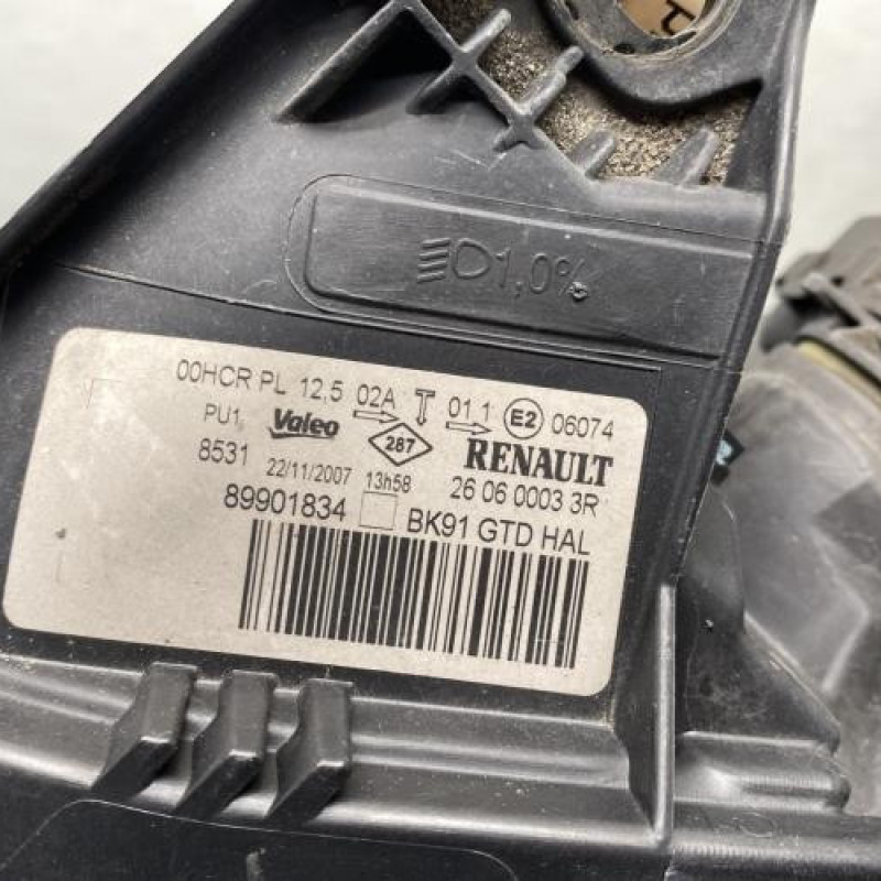 Optique avant principal gauche (feux)(phare) RENAULT LAGUNA 3 Photo n°8