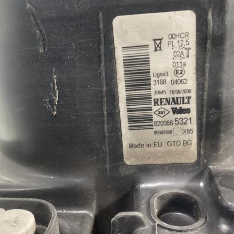 Optique avant principal gauche (feux)(phare) RENAULT CLIO 3 Photo n°7