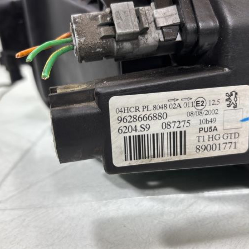 Optique avant principal gauche (feux)(phare) PEUGEOT 206 Photo n°4