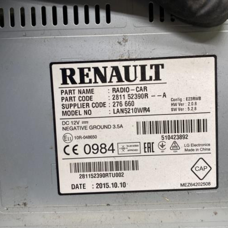 Autoradio d'origine RENAULT CLIO 4 Photo n°5