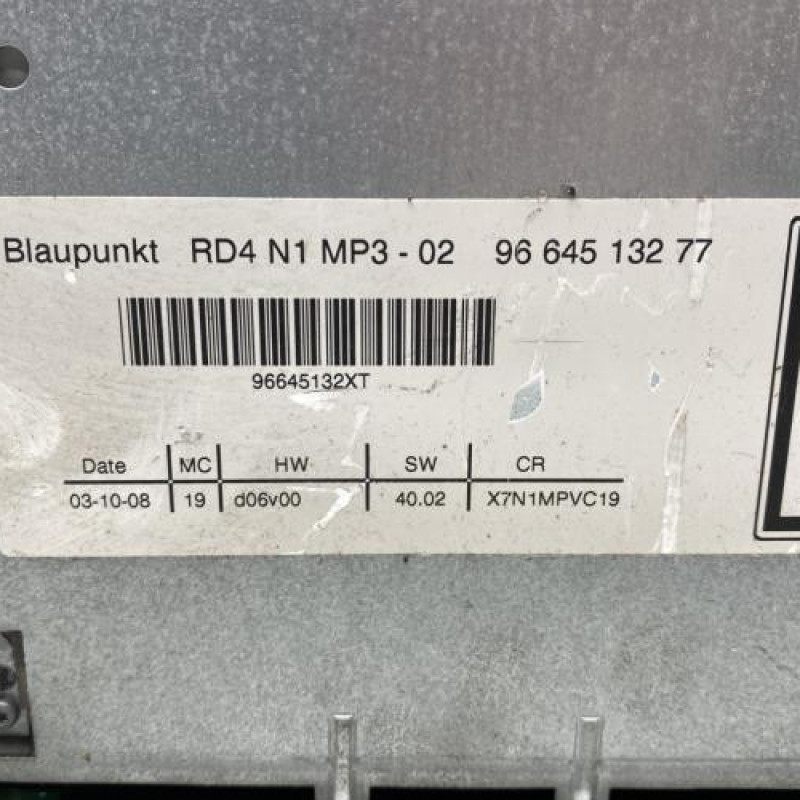 Autoradio d'origine PEUGEOT PARTNER 2 Photo n°6