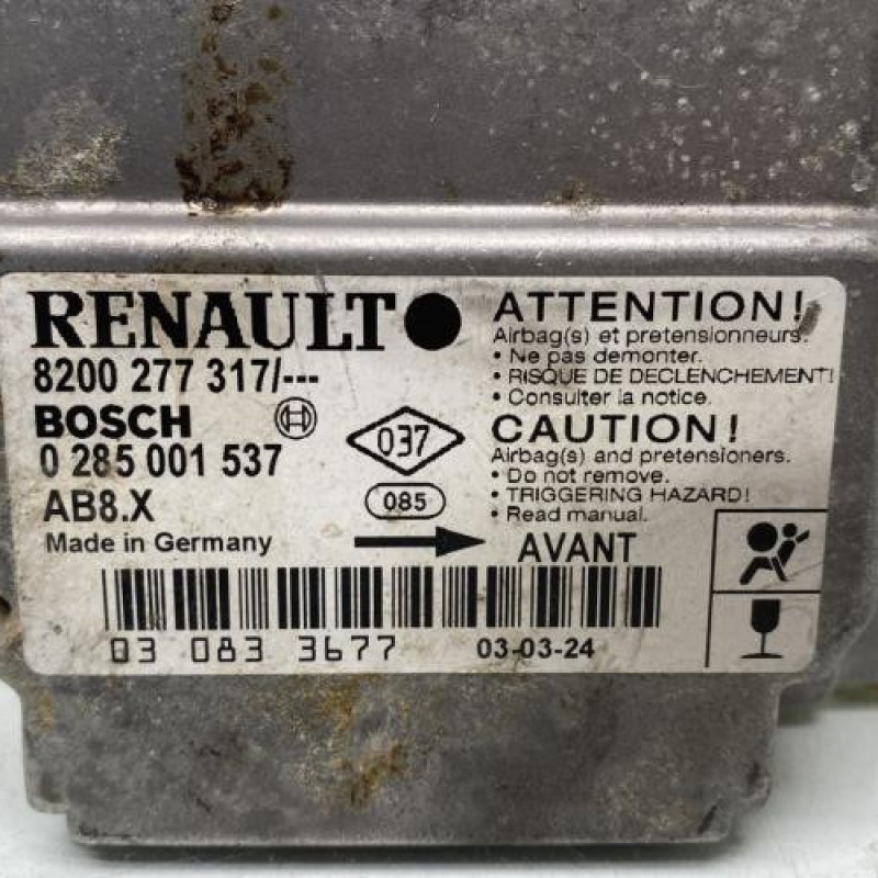 Boitier air bag RENAULT CLIO 2 Photo n°2