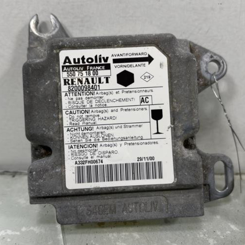 Boitier air bag RENAULT KANGOO 1 Photo n°1