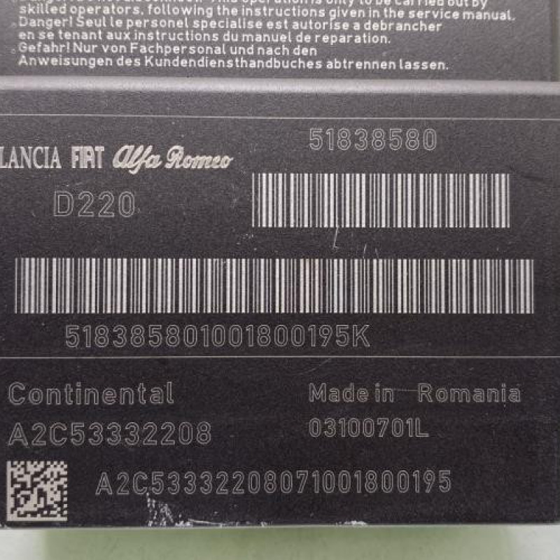 Boitier air bag FIAT PUNTO EVO 3 Photo n°2