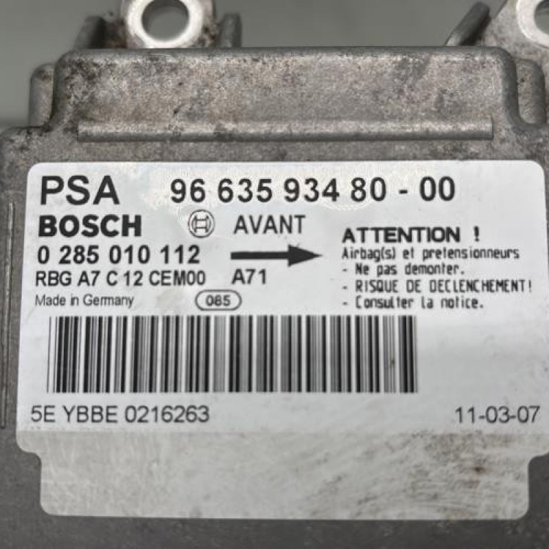 Boitier air bag PEUGEOT 207 Photo n°4