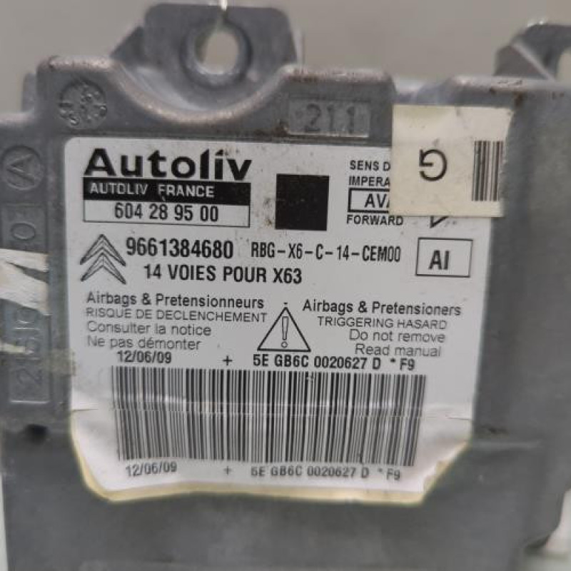 Boitier air bag CITROEN C6 Photo n°2