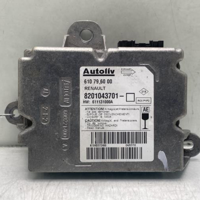 Boitier air bag RENAULT CLIO 3 Photo n°1