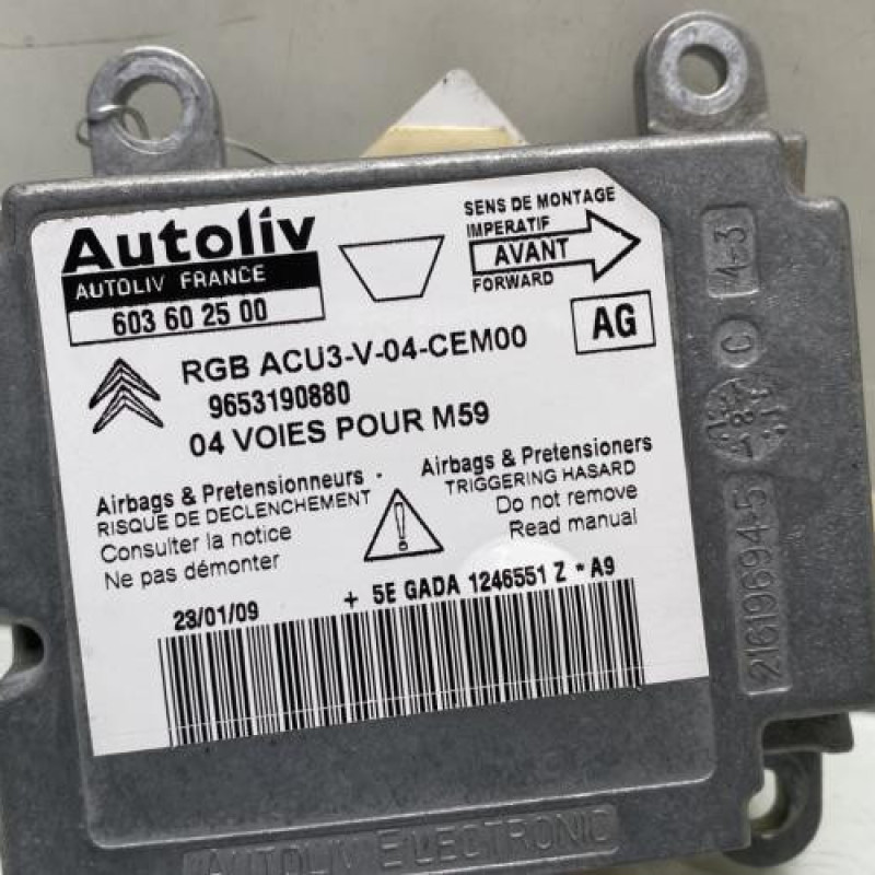 Boitier air bag PEUGEOT PARTNER 1 Photo n°2