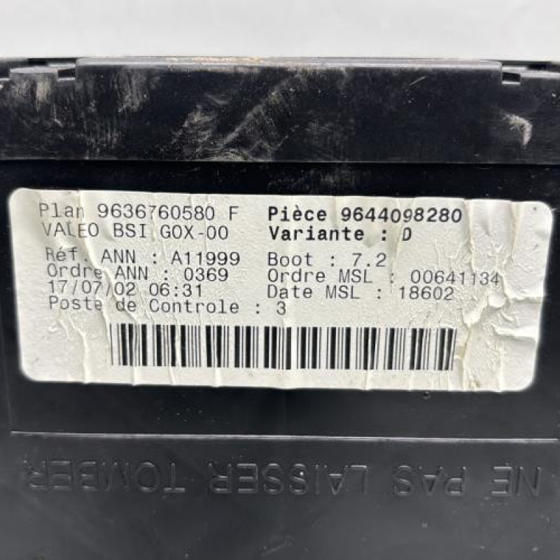 Boitier BSI PEUGEOT 307 Photo n°3