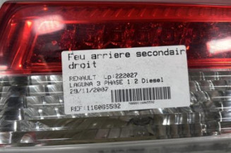 Feu arriere secondaire droit (feux) RENAULT LAGUNA 3