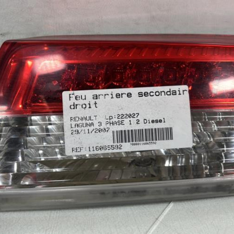 Feu arriere secondaire droit (feux) RENAULT LAGUNA 3 Photo n°5