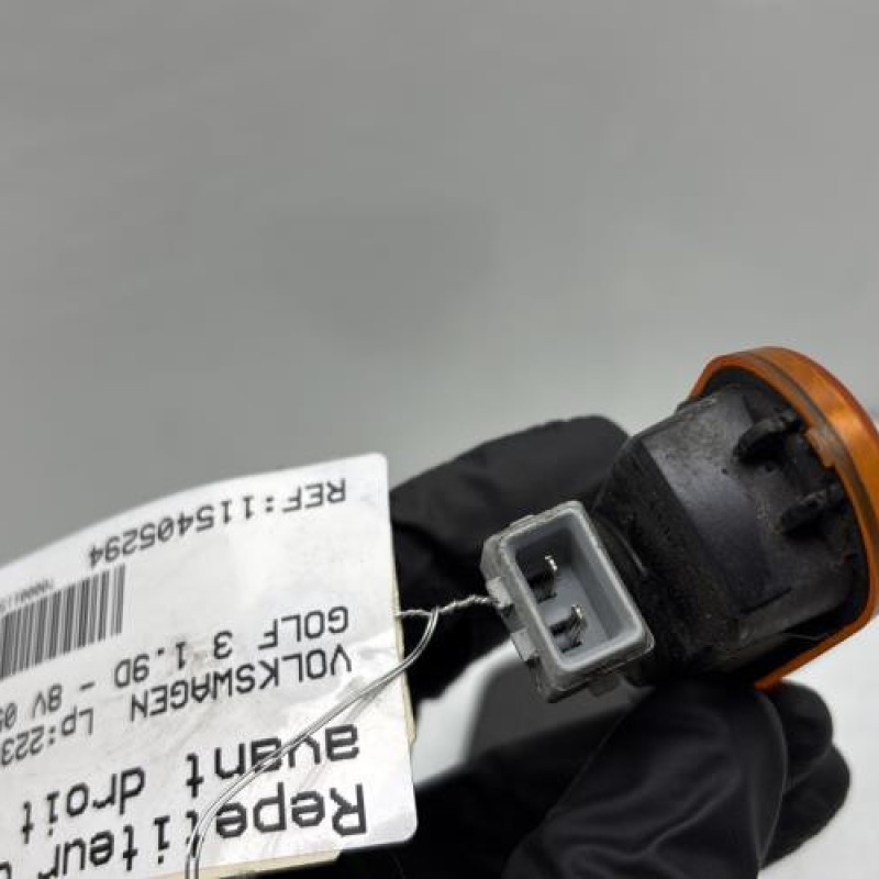 Repetiteur clignotant avant droit  (Feux) VOLKSWAGEN GOLF 3 Photo n°3