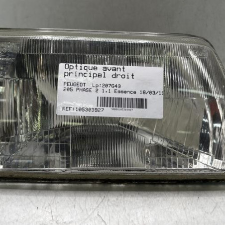 Optique avant principal droit (feux)(phare) PEUGEOT 205 Photo n°1