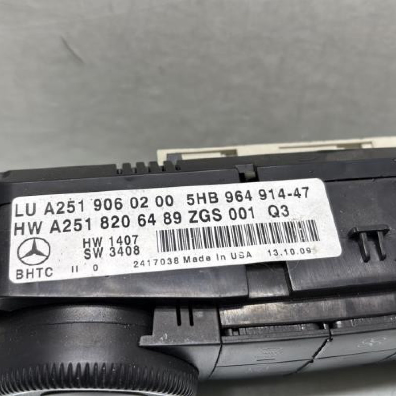 Commande chauffage MERCEDES CLASSE M 164 Photo n°2