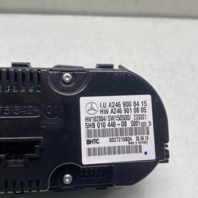 Commande chauffage MERCEDES CLASSE A 176 Photo n°3