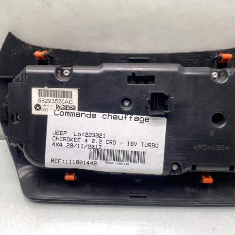 Commande chauffage JEEP CHEROKEE 4 Photo n°3