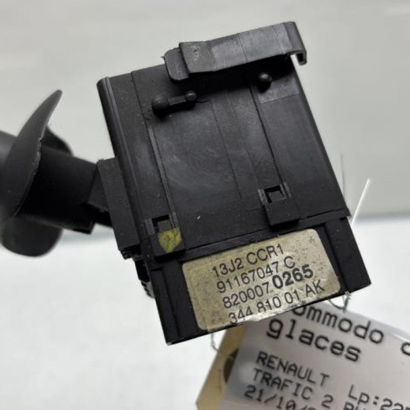 Commodo d'essuie glaces RENAULT TRAFIC 2 Photo n°5