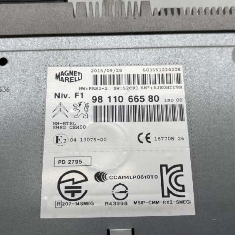 Autoradio d'origine PEUGEOT 2008 1 Photo n°2