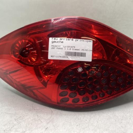 Feu arriere principal gauche (feux) PEUGEOT 207 Photo n°1
