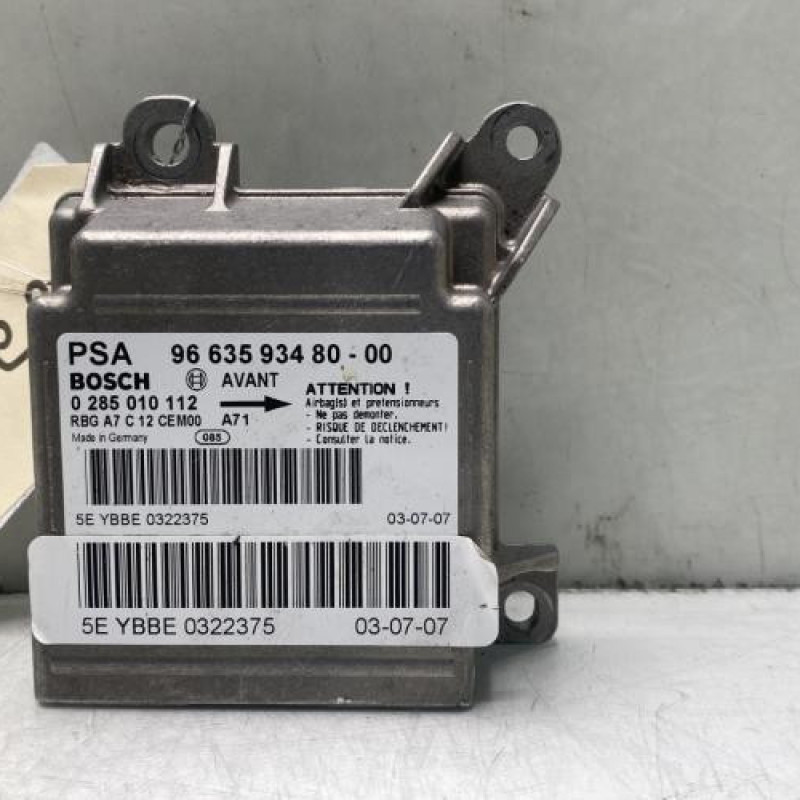 Boitier air bag PEUGEOT 207 Photo n°1