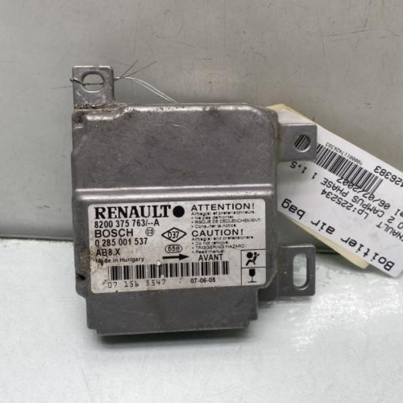 Boitier air bag RENAULT CLIO 2 CAMPUS Photo n°1
