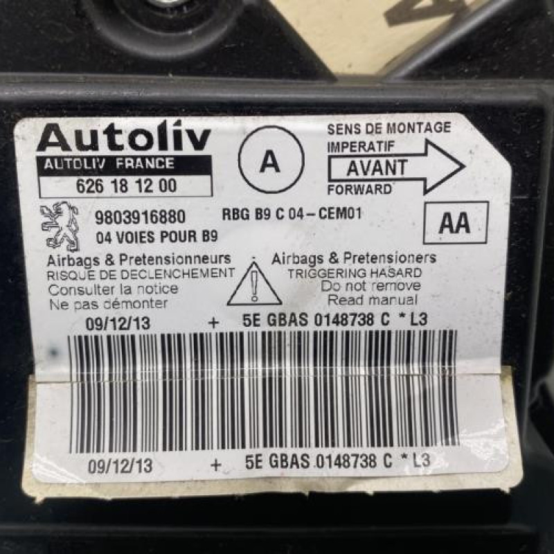 Boitier air bag PEUGEOT PARTNER 2 Photo n°2