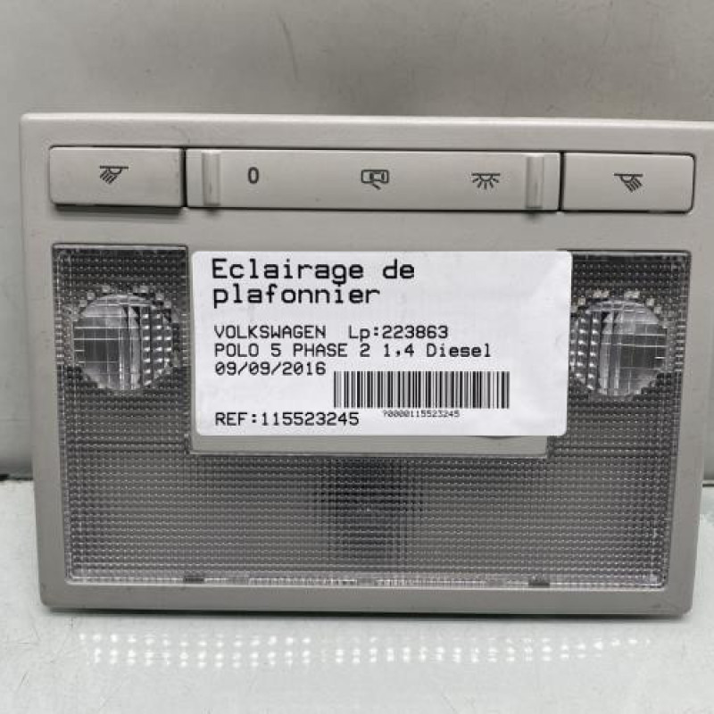 Eclairage de plafonnier VOLKSWAGEN POLO 5 Photo n°1