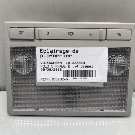 Eclairage de plafonnier VOLKSWAGEN POLO 5 Photo n°1