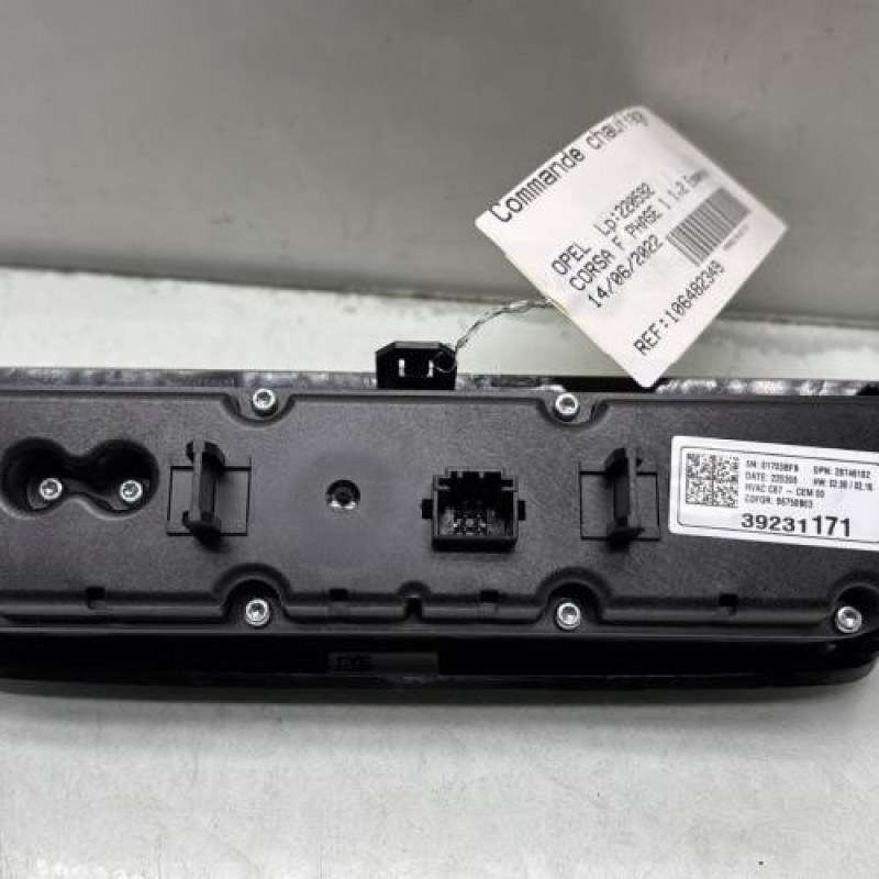 Commande chauffage OPEL CORSA F Photo n°2