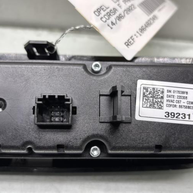 Commande chauffage OPEL CORSA F Photo n°3