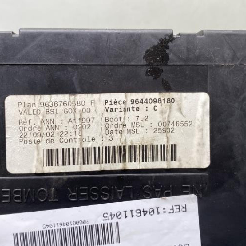 Boitier BSI PEUGEOT 307 Photo n°2