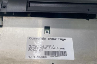 Commande chauffage RENAULT SAFRANE