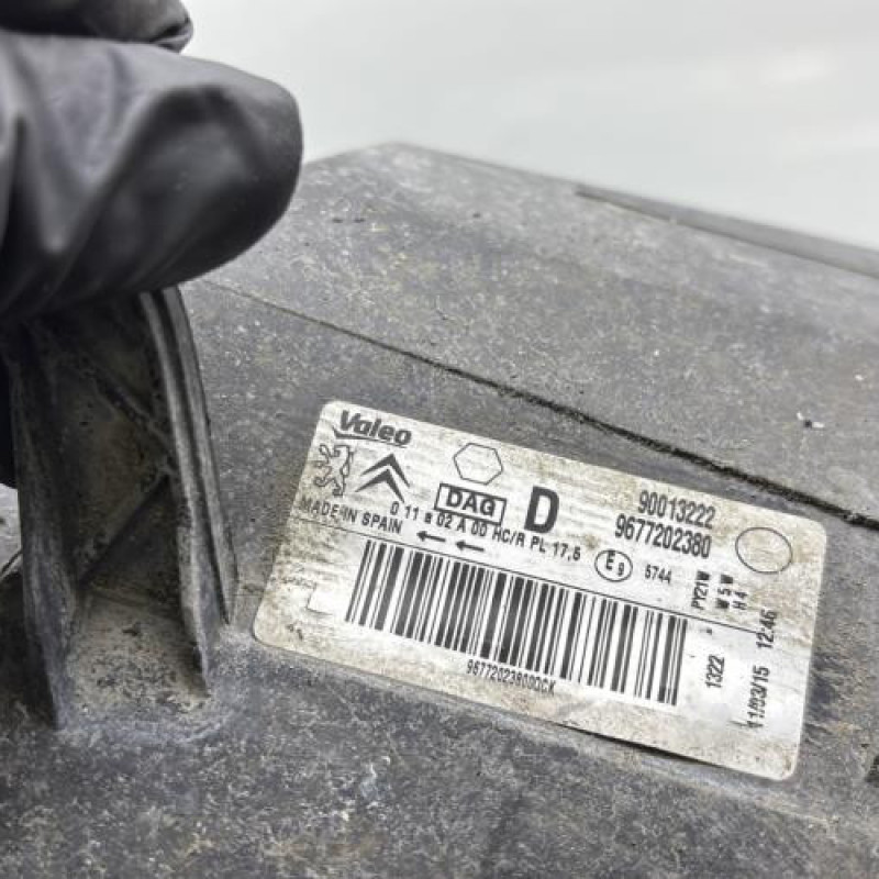 Optique avant principal droit (feux)(phare) PEUGEOT PARTNER 2 Photo n°9