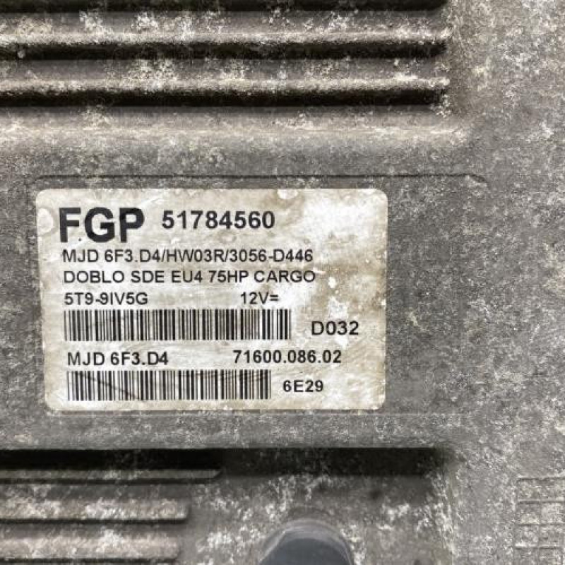 Calculateur moteur FIAT DOBLO 1 Photo n°2
