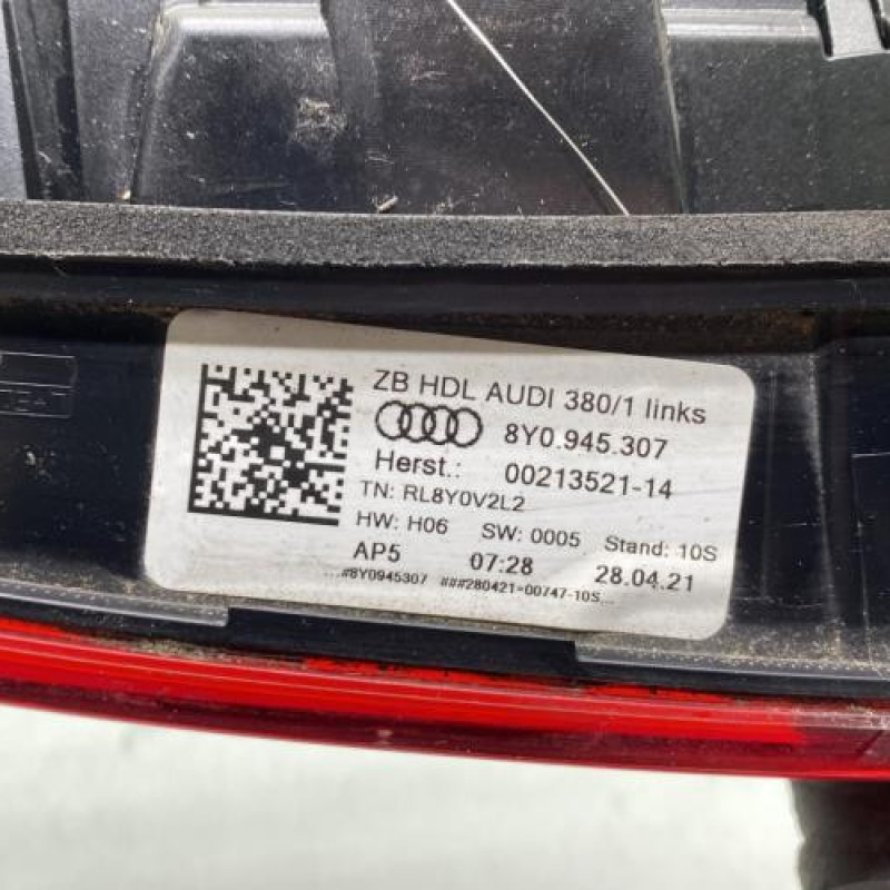 Feu arriere secondaire gauche (feux) AUDI A3 4 Photo n°3