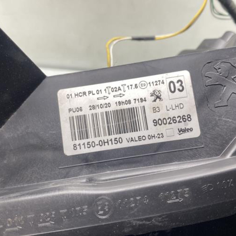 Optique avant principal gauche (feux)(phare) PEUGEOT 108 Photo n°5