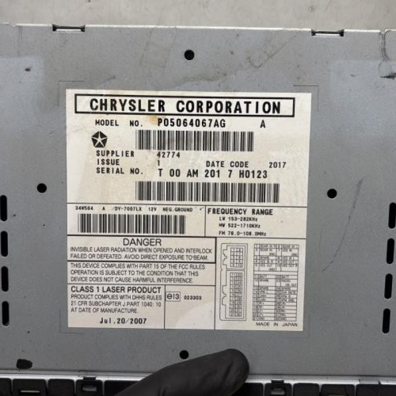 Autoradio d'origine JEEP PATRIOT Photo n°6