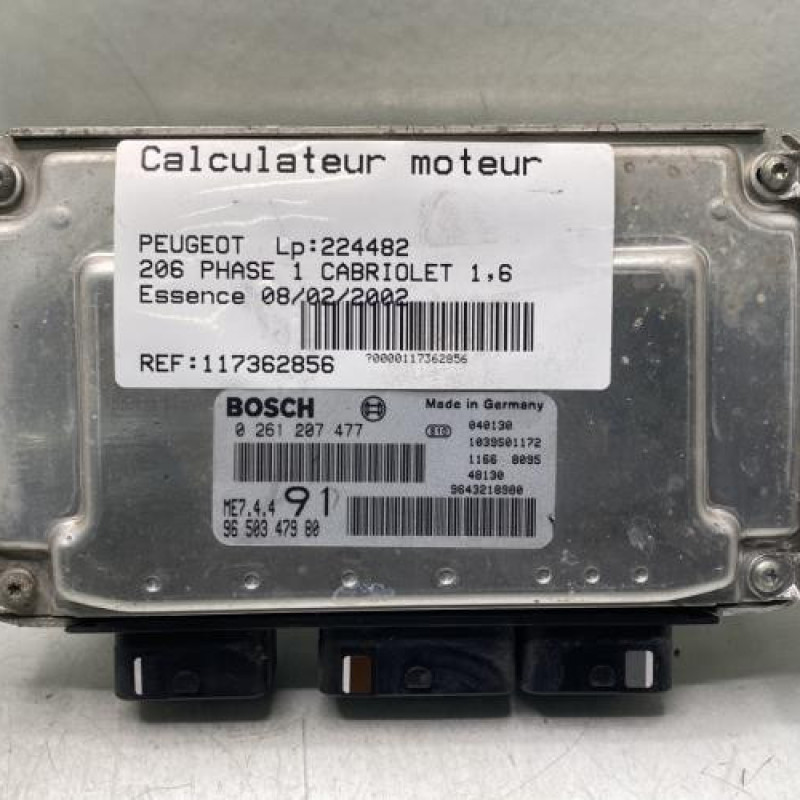 Calculateur moteur PEUGEOT 206 Photo n°1
