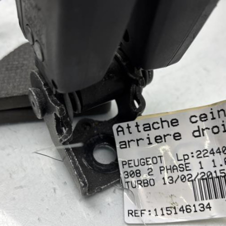 Attache ceinture arriere droit PEUGEOT 308 2