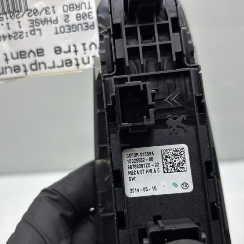 Interrupteur de leve vitre avant gauche PEUGEOT 308 2 Photo n°6