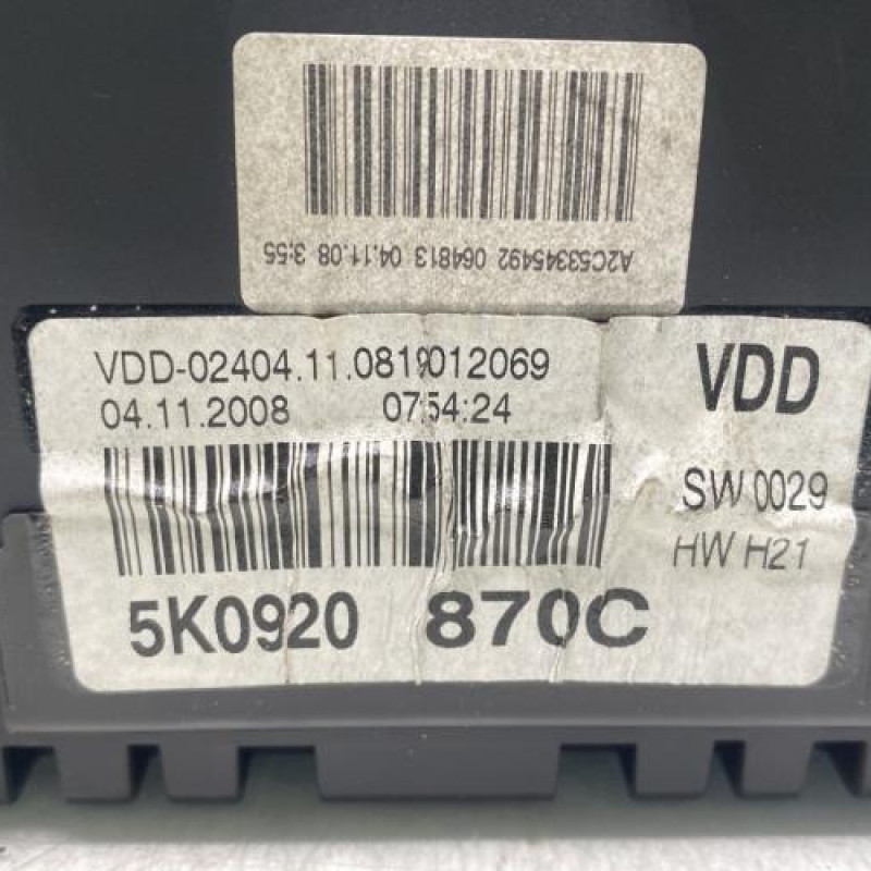 Compteur VOLKSWAGEN GOLF 6 Photo n°4