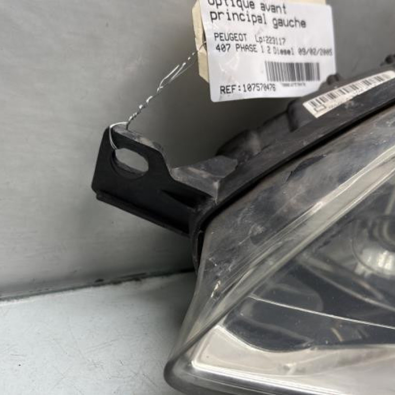 Optique avant principal gauche (feux)(phare) PEUGEOT 407 Photo n°4